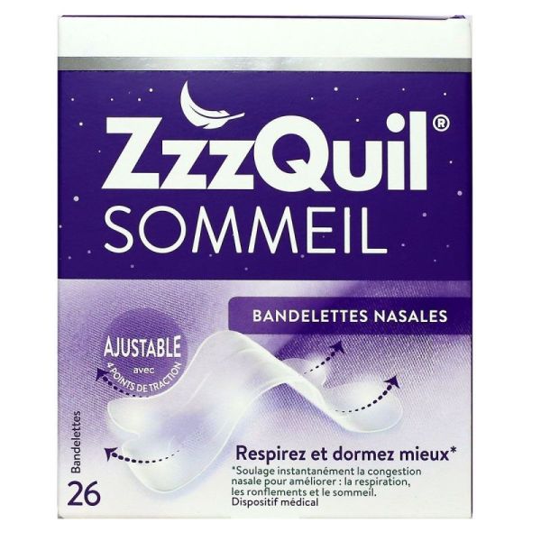 ZzzQuil Sommeil Bandelettes Nasales x26