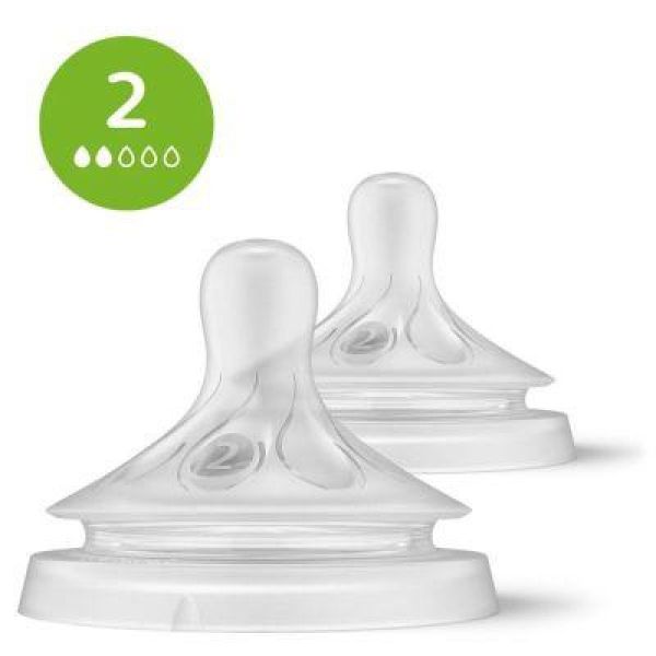 Philips Avent Lot 2 tétines Natural Response débit 2