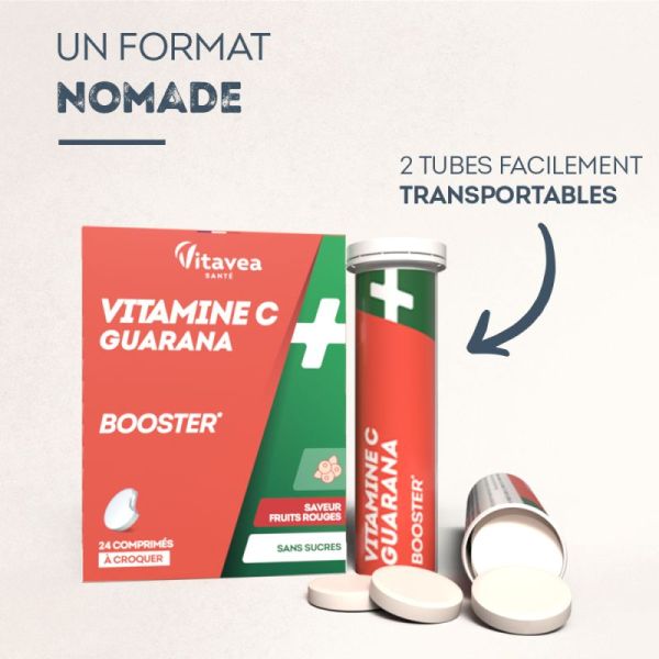 Vitamine C & guarana booster Nutrisanté x 24 comprimés