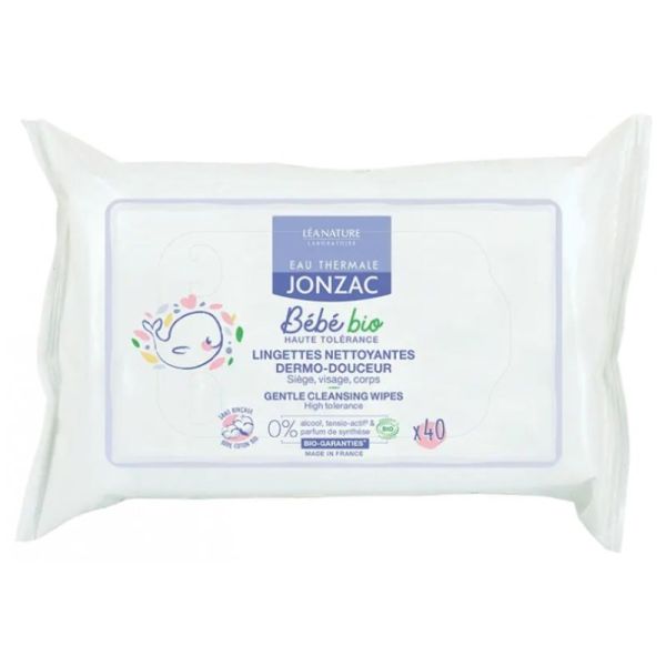 Bébé Bio Lingettes Nettoyantes Dermo-Douceur 40 Lingettes