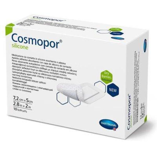 Cosmopor Silicone 7,2 X 5 Cm 10