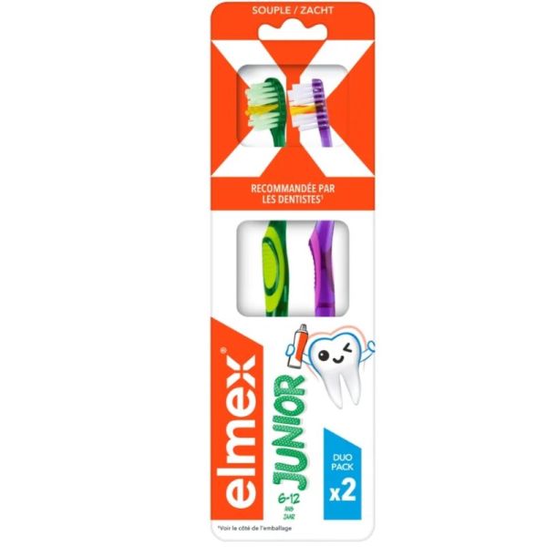 Anti-caries Junior Brosse à dents 6-12 ANS DUO x2