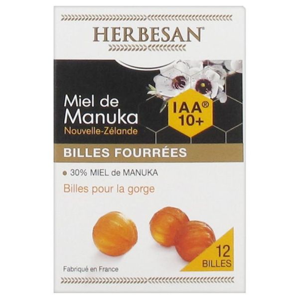 Miel de Manuka Billes Fourrées IAA 10+ 12 Billes