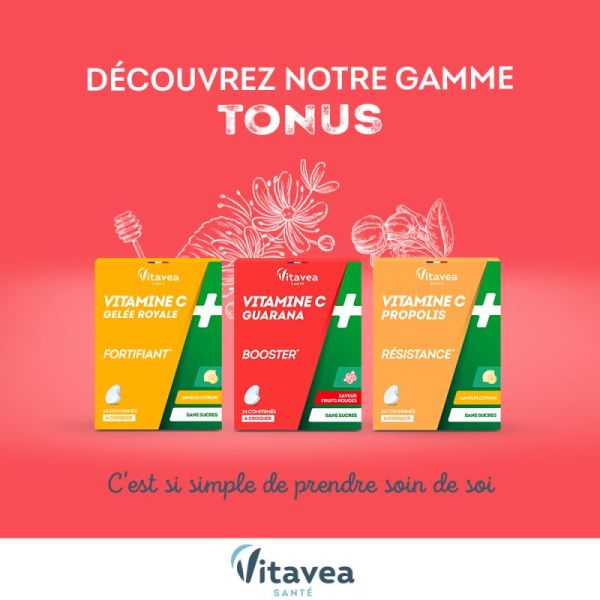 Vitamine C & ginseng tonus Nutrisanté x 24 comprimés
