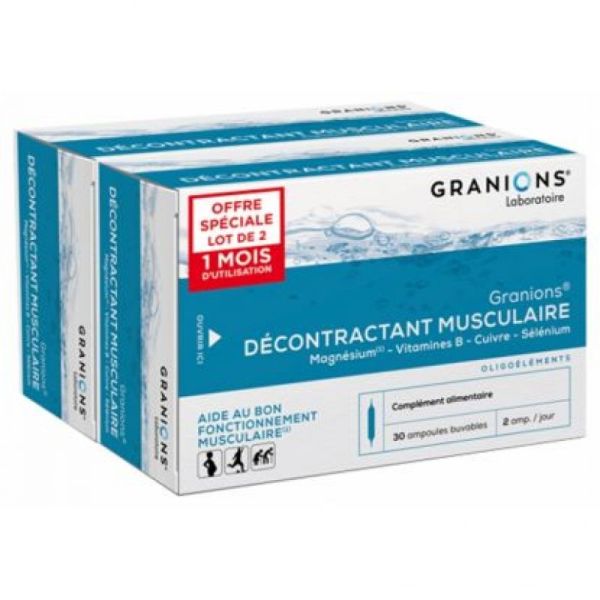 Lot de 2 Granions décontractant musculaire - 30 ampoules