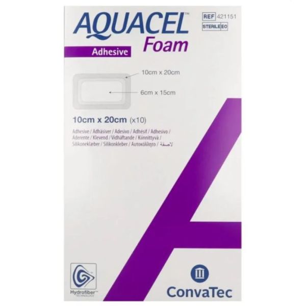 Aquacel Foam Pans Adh 10x20 10