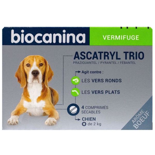 Ascatryl Trio Vermifuge - 4 comprimés