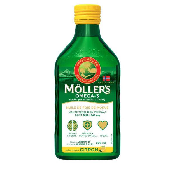 Moller's huile de foie de morue citron 250ml