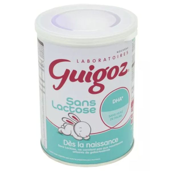 GUIGOZ LAIT SANS LACTOSE DES LA NAISSANCE 400G