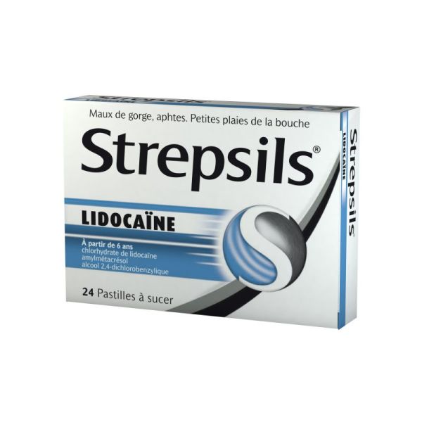 Strepsils lidocaïne 24 pastilles à sucer