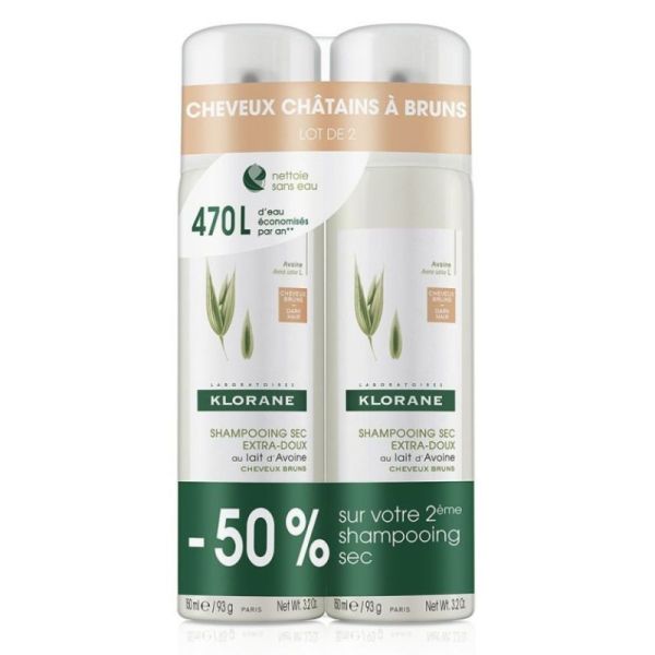 Shampooing sec à l'Avoine - lot de 2