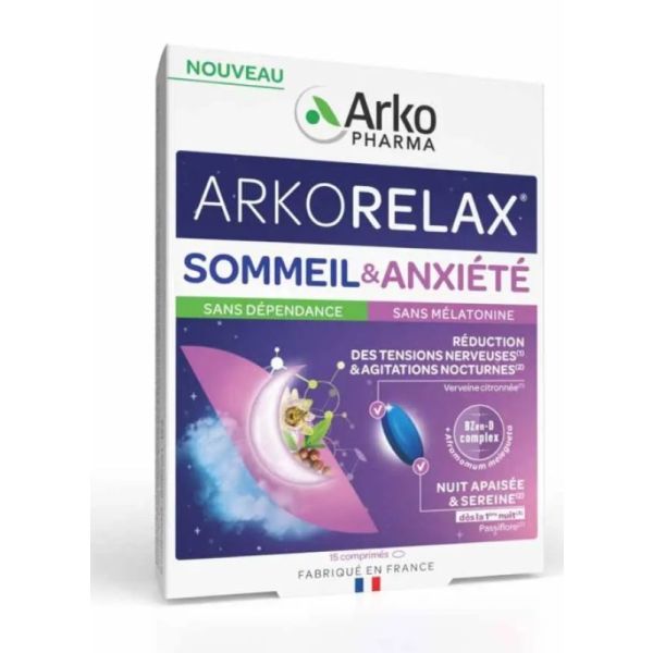 Arkorelax Sommeil & Anxiété 15 Comprimés