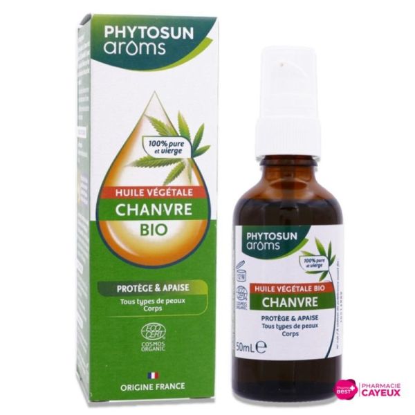 Huile végétale bio de chanvre 50 ml