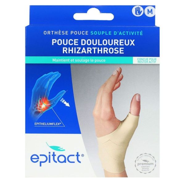 Orthèse Pouce Souple d'Activité Pouce Douloureux Rhizarthrose Main Gauche