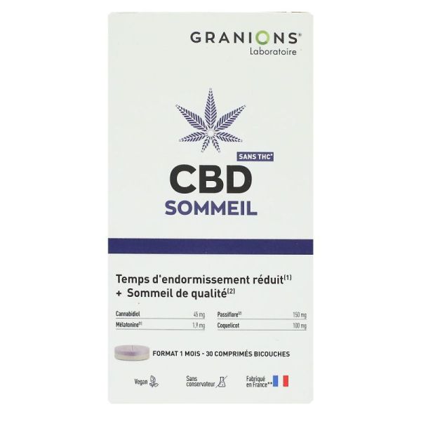CBD Sommeil 30 comprimés Bicouches