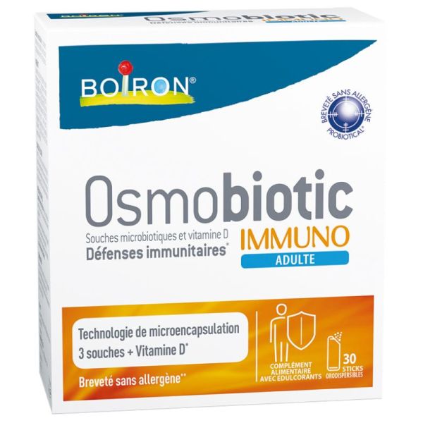 OSMOBIOTIC Immuno Adulte 30 Sticks (Date de péremption Juillet 2023)