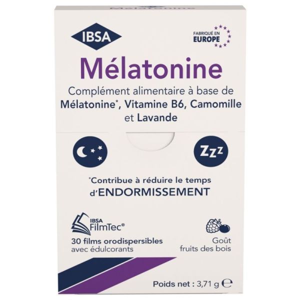 Mélatonine 30 Films Orodispersibles