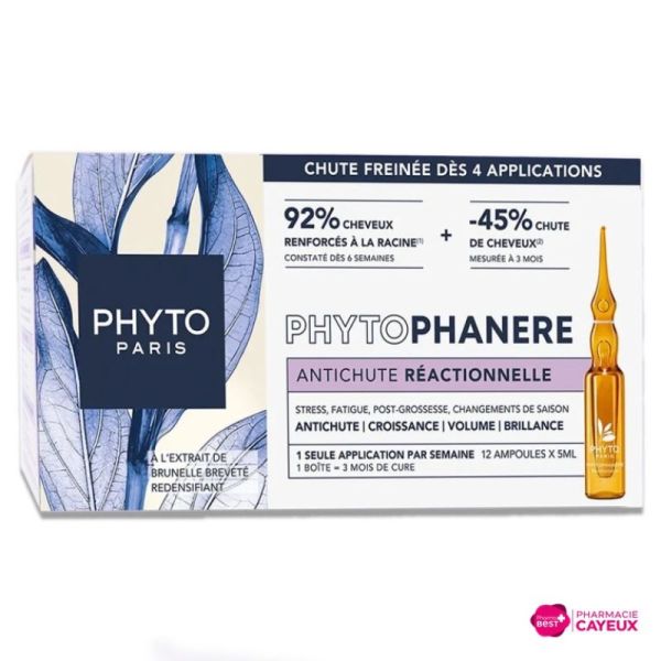 Phytophanere Traitement Anti-Chute Chute Réactionnelle 12x5ml
