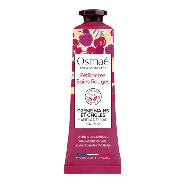 Crème mains et ongles pétillantes baies rouges 30 ml