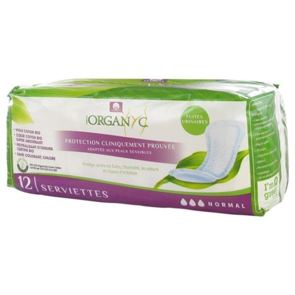 Fuites Urinaires Normal 12 Serviettes Bio