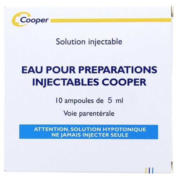 Eau pour préparations injectables