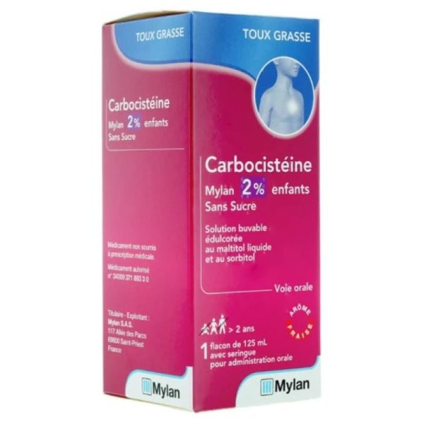 Carbocistéine 2% Enfants Sans Sucre - 125 ml