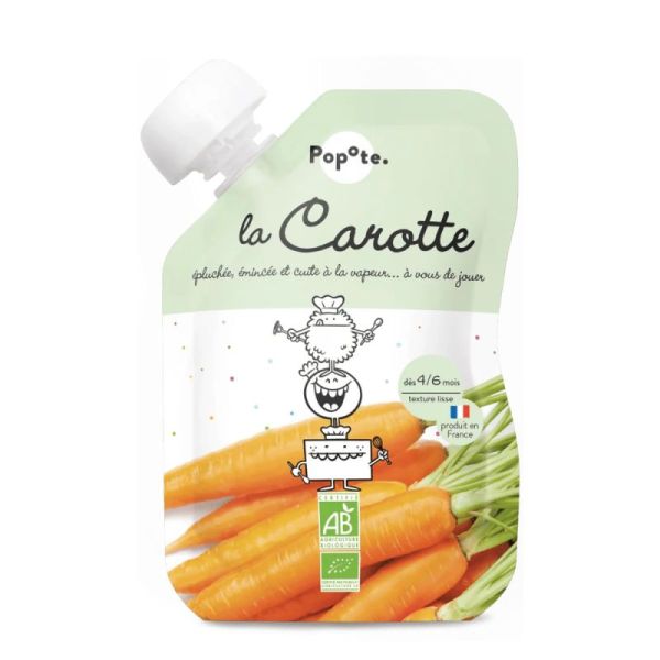 Gourde Carotte bio dès 4/6 mois 120 g