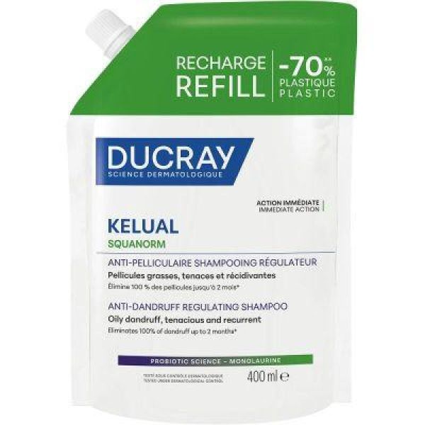 Ducray Kelual Squa Shp Pel Gras Rech400Ml