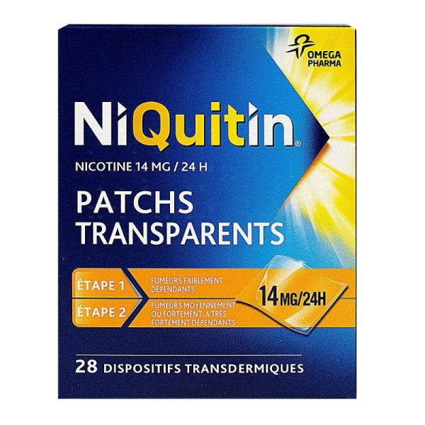 28 patchs transparents 14mg