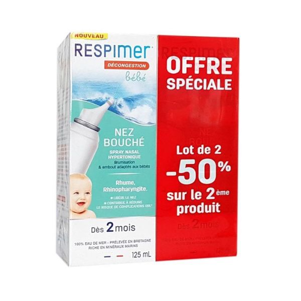 Respimer Décongestion Spray Nasal 2x 125 mL