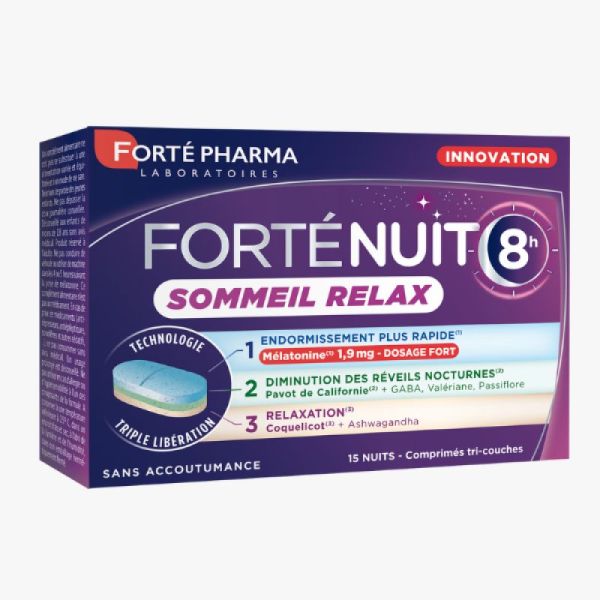 Forté Nuit Sommeil Relax 8H 15 Comprimés