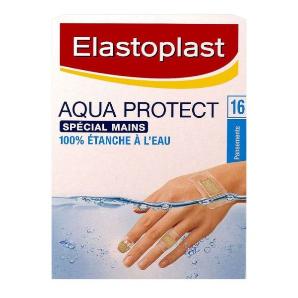16 Pansements Aqua Protect spécial mains