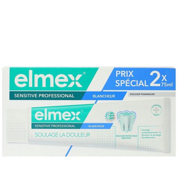 Dentifrice Sensitive Professional Blancheur 2x75ml