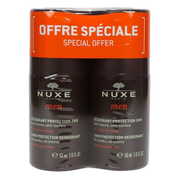 Men Déodorant Protection 24H Lot de 2 x 50 ml