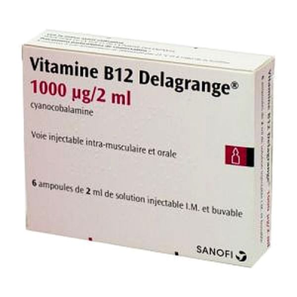 Vit B12 Delagrang 1000mcg S Inj B/6amp/2m