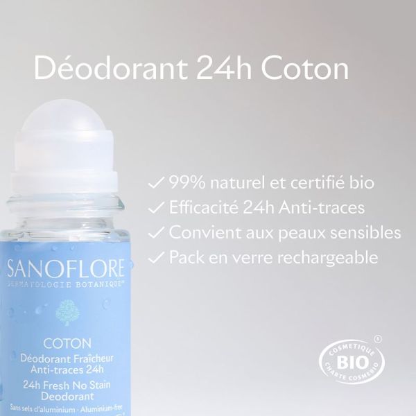 COTON 24H DÉODORANT FRAICHEUR ANTI-TRACES - 50 ML