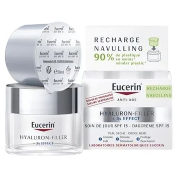 Hyaluron-Filler + 3x Effect Soin de Jour SPF15 Peau Sèche Recharge 50 ml