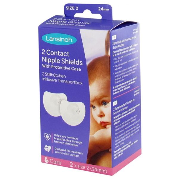 2 Bouts de Sein Contact et Étui de Protection - Taille : 24 mm