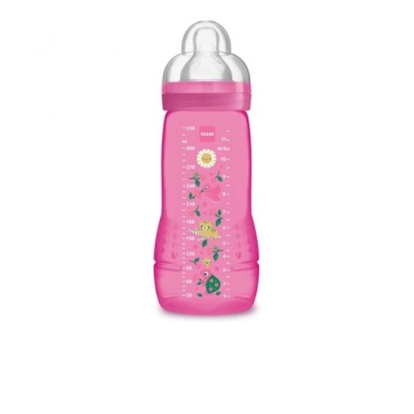 Biberon 330ml Rose Easy Active - 6 mois