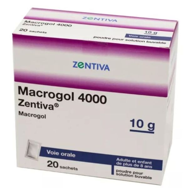 Macrogol 4000 Poudre pour solution buvable 10g 20 sachets