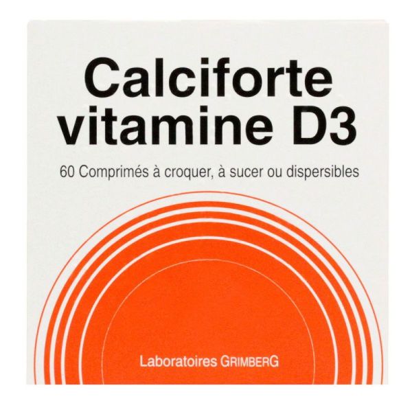 Calciforte Vitamine D3 60 comprimés à croquer