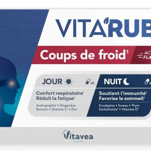 Vita'Rub Coups de Froid 12 Gélules Jour/Nuit