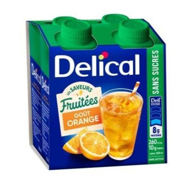 Boisson fruitée sans sucres Orange 4 x 200 ml