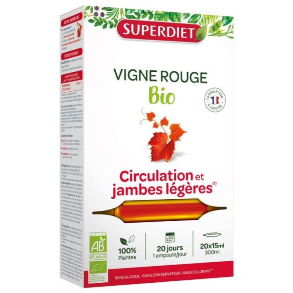 Vigne Rouge Bio 20 Ampoules