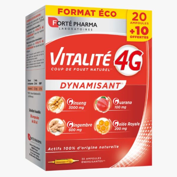 Vitalité 4G dynamisant 20+10 ampoules