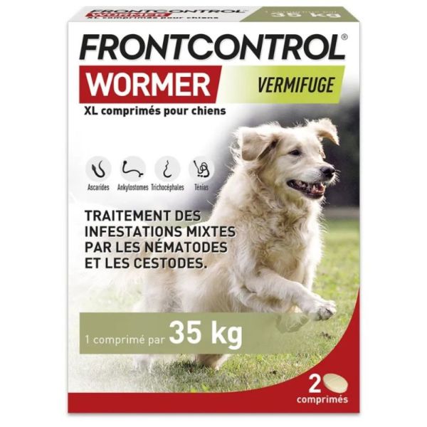 Frontcontrol Wormer Vermifuge Chiens x2