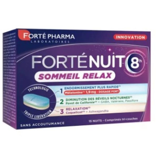 Forté Nuit Sommeil Relax 8H 15 Comprimés