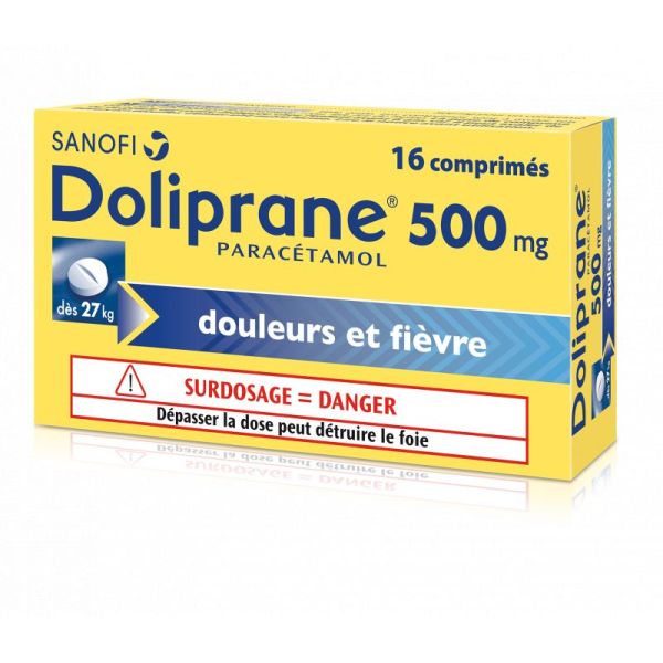 Doliprane 500mg 16 comprimés