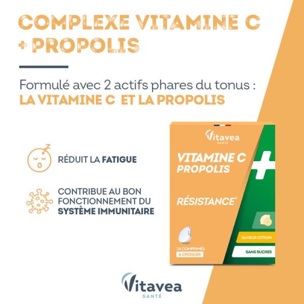 Vitamine C & propolis résistance Nutrisanté x 24 comprimés