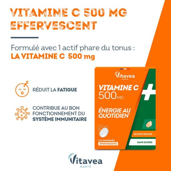 Vitamine C 500mg énergie au quotidien 24 comprimés